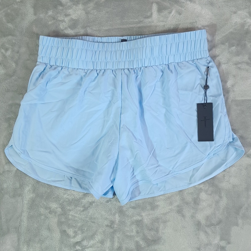 Three Nails Women XL Powder Blue Pro-Tech Liner Running Athletic Shorts NWT